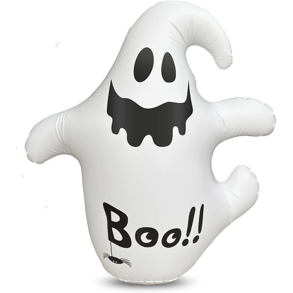 White Polyvinyl Chloride 3 Ft Inflatable Ghost Halloween Decorations